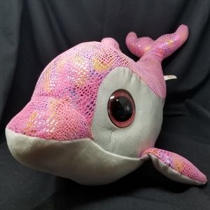 2014 TY BEANIE BOOS LARGE SPARKLES PLUSH DOLPHIN